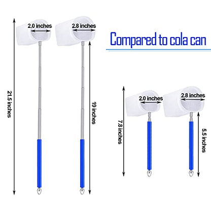4 Pieces Fish Tank Shrimp Net Extendable Handle Shrimp Net Stainless Steel Small Aquarium Catch Mesh with Adjustable Handle for Aquarium Fish Tank Pond - color: Blue