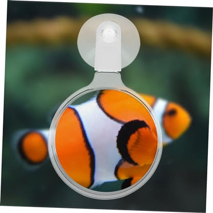 HANABASS Acrylic Aquarium Magnifying Glass with Strong Suction Cup for Fish Tank Viewing Small Animal and Plant Magnifier for Detailed Observation in Betta Fish Tanks and Aquariums
