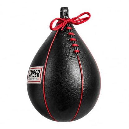 Amber Sports Genuine Leather Speed Bag for Boxing & MMA – Handcrafted Punching Ball for Reflex & Speed – Balanced for Fast Rebound – Available in Sizes XS, S, M, L - size: Small (6"x9")