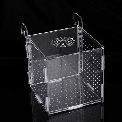 POPETPOP Fish Breeding Box-2 Box Hatchery Incubator Aquarium Fish Breeding Boxes Divider Hatching Boxes Accessory-Hook Pattern - size: Size 5