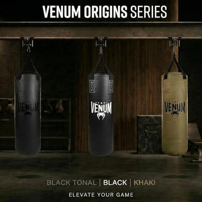 Venum Origins Punching Bag (Ceiling Mount Included) - color: Black/Black