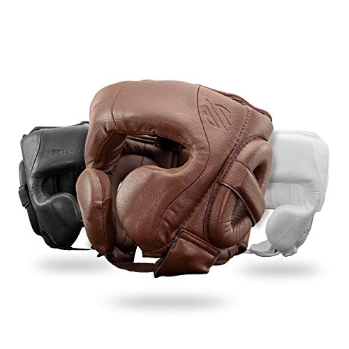 Sanabul Battle Forged Professional Boxing Headgear for Men Martial Arts Kickboxing MMA Head Gear Fighting & Sparring Helmet Full-Face Protection