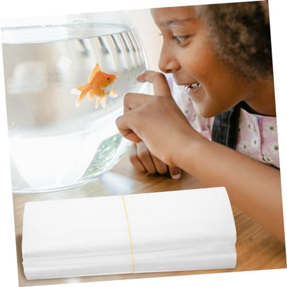 SOLUSTRE 50Pcs Clear Fish Packing Bags Hdpe Fish Transport Containers Design for Safe Aquarium Fish Transport Oxygen Bags for Pet and Feeder Fish
