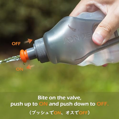 TRIWONDER Running Water Bottle Handheld Plastic Flask Hydration Vest Packs Waist Belt Replacement for Runners Marathon Cycling Hiking - color: 02 Water Bottle with Clip - 250ml/8.5oz - 1 Pack