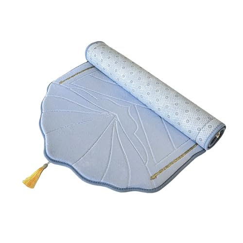 JE JOUE Prayer Rug Muslim Mat Islamic - Thickening Sponge Muslim Rug for Men Women Household Halal Prayer mat Eid Travel Ramadan（Light Gray） - color: Light Gray