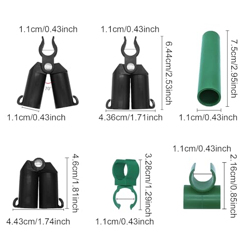 Adjustable Plant Trellis Connector Clip Plastic Plant Connector Stakes | 70 Pieces Plant Trellis Connector Clip Plastic Plant Connector Stakes Garden Plastic Connecting Joint Buckle Clip 11mm - size: 11mm