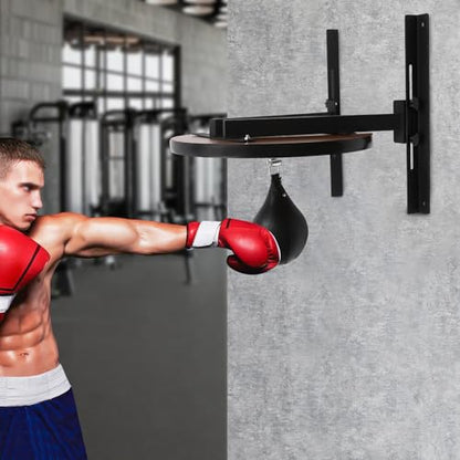 Speed Bag Platform Kit, Heavy Duty Hanging Swivel Workout Speedball Kicking with Adjustable Height, for Home Fitness, Suitable for Boxing and Fitness Enthusiasts