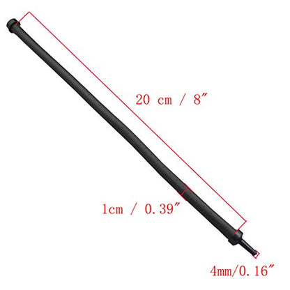 COMOK 10mm Diameter Rubber Tube Aquarium Air Curtain Bubble Air Diffuser Flexible Air Bubble Rubber Tube for Aquarium Fish Tank, Black, Long (20cm/8") - size: 20cm/8"