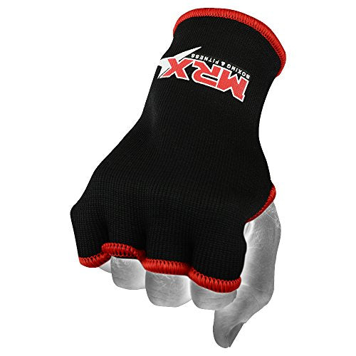 MRX Muay Thai Boxing Inner Gloves Protective Hand Wrap (Black,Red X-Large) - color: Red, size: X-Large
