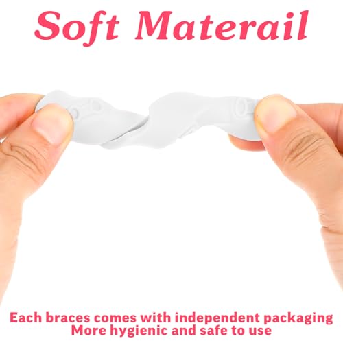 Frienda 50 Pcs Football Mouth Guards Bulk Youth Football Mouthpiece Sports Athletic Mouthguard Teeth Guard for Hockey Karate Basketball Boxing Lacrosse Rugby - color: Pink,white