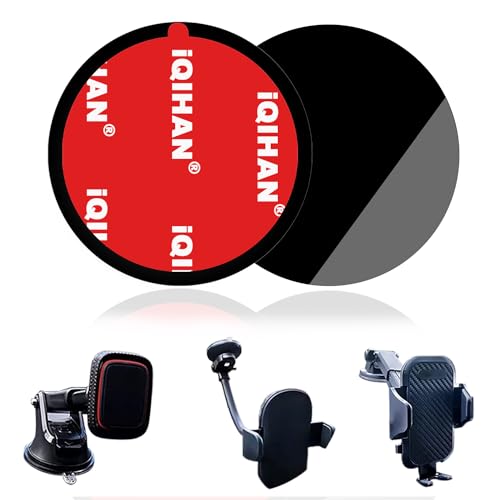 Adhesive Dashboard Pad Mounting Disk for Suction Cup Phone Mount, Heat Resistant Sticky Disc for Car Cell Phone Holder, 2pcs 73mm(2.87") Mount Disk Replacement for Sat Nav Holder Base, Tablet Bracket - size: 73mm / 2.87"