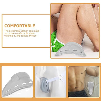 EXCEART Groin Protector Cup for Men Boxing Kickboxing MMA Muay Thai Sparring Groin Guard Jockstrap for Taekwondo Karate - color: Grey