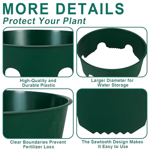 6PCS 12 Inches Plant Rings for Outdoor Plants, Plant Rings, Planting Ring | Planting Grow Rings to Separate Rock and Pest for Deep Watering Veggies Herbs and Flowers