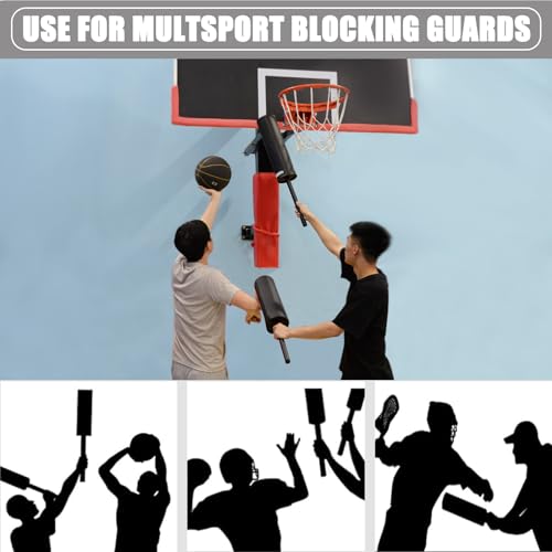 Hikeen Padded Blocking Guards, Basketball Blocking Pads,2 Pack Padded Contact Sticks,Defense Sticks,Pop Up Defender for Basketball,Football,Lacrosse,Boxing Training