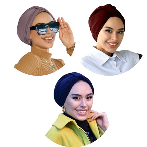 Para Life Turban With Band - Women's Hijab & Hair Wraps - Instant Hijab Cap - color: Assorted-7