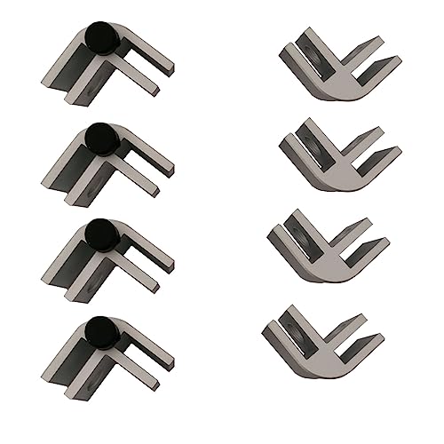 8 Pcs Plexiglass Connectors - Stainless Steel Glass Clip, Silver Glass Guard Connector for Balustrade
