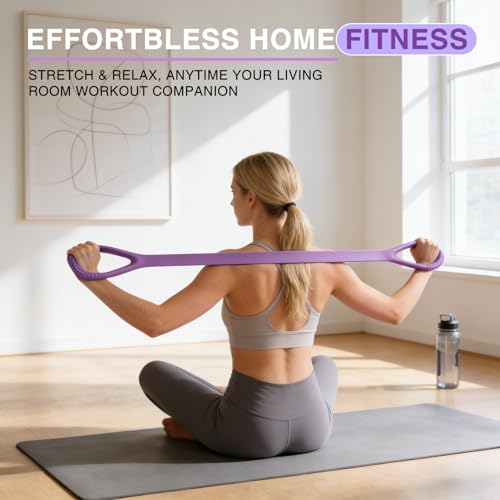 3PCS Figure 8 Resistance Band, Elastic Rope Stretch Fitness Band, Arm Back Shoulder Exercise Bands, Yoga Gym Fitness Pulling Rope