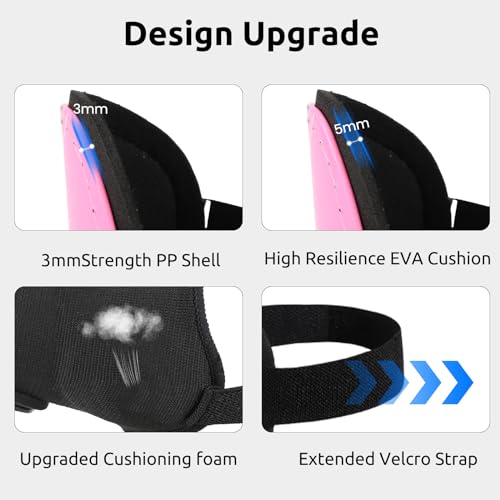 Shin Guards Soccer Youth Kids - Shin Guard for Toddler Boys Girls Teenagers 2-18 Years Old with Ankle Sleeves Protection - Football Shin Pads Equipment with Adjustable Strap - color: Pink, size: Medium