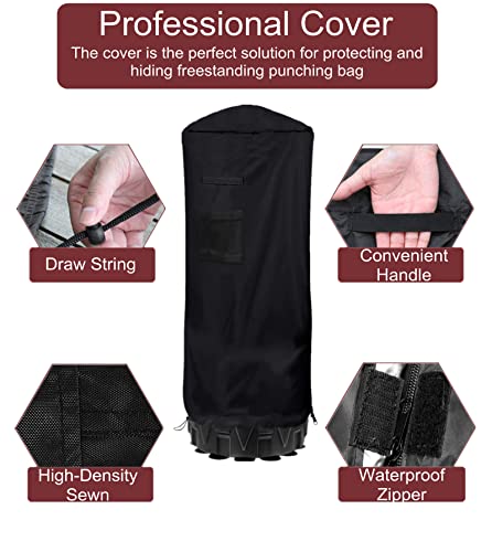 Freestanding Punching Bag Cover - Outdoor Waterproof, Standing Heavy Bag Protective Cover for Boxing Bag - size: 58.2"Hx13"D