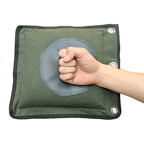 Wing Chun Wall Bag Canvas Leather Punch Bag for Kung Fu Boxing Training - color: Green