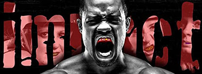 Impact Mouthguard Boxing, MMA, Muay Thai Sports Mouthguards for Youth Adults, Professional Custom-Fit, Tribal White on Black - color: White on Black