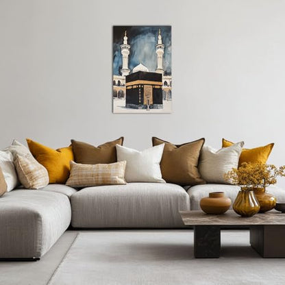 Mosque Canvas Wall Art Framed（Mosque-1,16x24inch (40x60cm) - color: Mosque-1, size: 16"L x 24"W