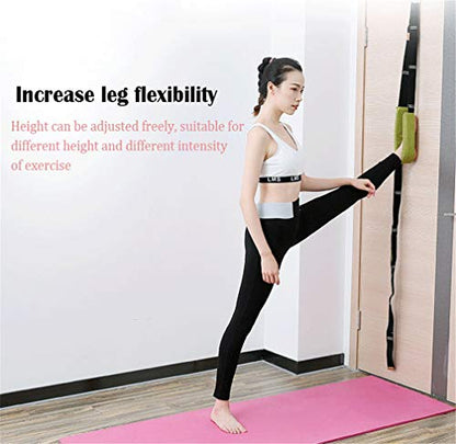 Back bend Assist Trainer - Improve Back and Waist Flexibility, Door Flexibility Stretching Strap, Home equipment for Ballet, Dance, Yoga, Gymnastics, Cheerleading, Splits - color: green