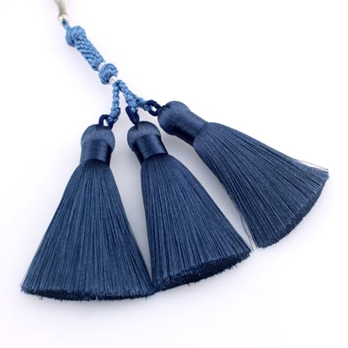 Muslims Islamic Dhikr 99 Tasbeeh Tasbih Prayer Beads, Blue Aventurine Stone Beads with Tassel