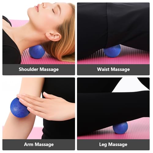 GOGO Massage Lacrosse Ball for Physical Therapy, Myofascial Release, Yoga Deep Tissue, Trigger Point, Muscle Soreness (Purple) - color: Purple
