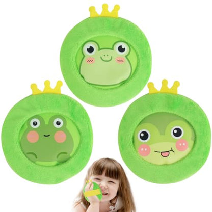Hilph Kids Ice Packs for Boo Boos, Reuable Kids Hot Cold Packs with Cover and Handheld Straps for Pain Relief, Toddler Animal Ice Packs for Bumps, Swelling, Wisdom Teeth (3 Frogs) - style: D-3 Sleeve Frogs