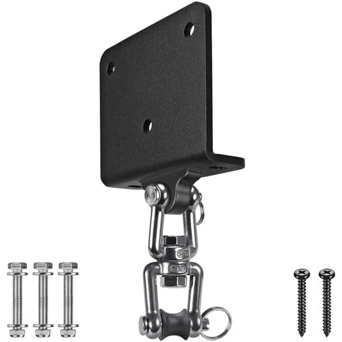 Kipika Heavy Bag Hanger Wall Mount Punching, Rotatable Heavy Duty Boxing Bag Bracket for Home Gym Indoor, Adjustable Length for Kickboxing Bag, Muay Thai Bag,Speed Bag - color: 360° Swivel beam hanger