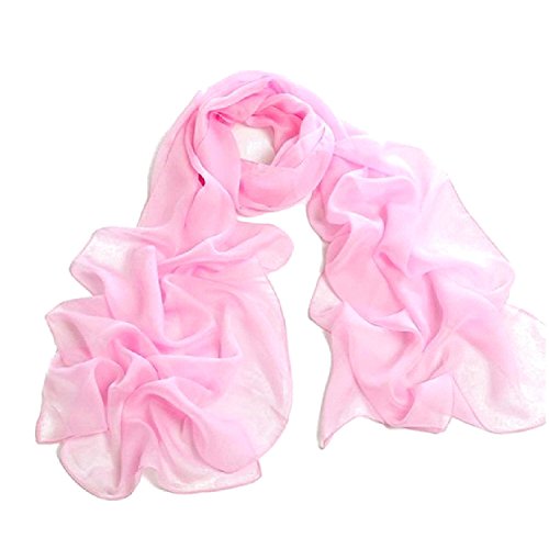 Tapp Collections™ Fashionable Soft Chiffon Scarf - color: Solid / Soft Pink