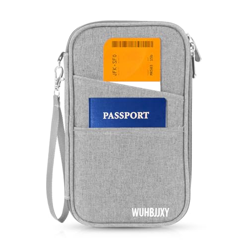 Amazing practical,Passport Holder Family, Women Rfid BlockingWallet, Travel Wallets, Waterproof Passport Holders Bag for Men Traveling, Travel Document Organizer Credit Cards Case (Gray) - color: Gray