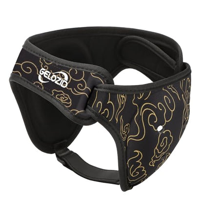 Gelozid Adjustable Wrestling Headgear for BJJ, MMA Grappling and Training, Ear Guard and Cauliflower Protection Helmet - color: Black and Yellow
