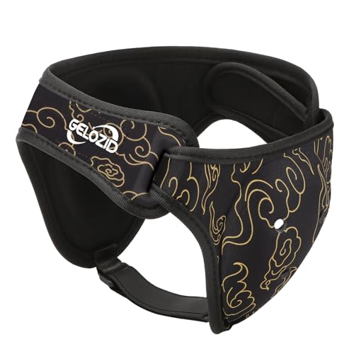 Gelozid Adjustable Wrestling Headgear for BJJ, MMA Grappling and Training, Ear Guard and Cauliflower Protection Helmet - color: Black and Yellow