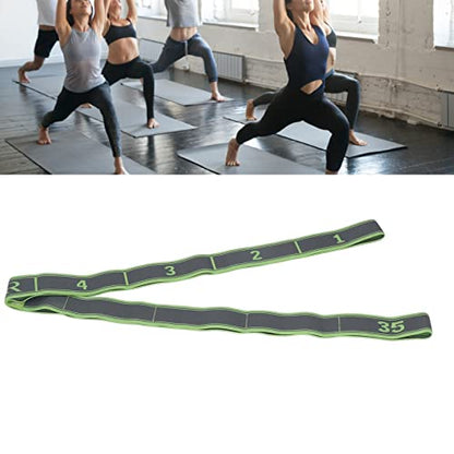 Topyond Numbered Stretch Band Strap - Elastic Stretching Strap for Exercise, Fitness, and Workout - Improve Flexibility and Mobility