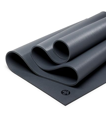 Manduka PRO Yoga Mat - 6mm | Lifetime Durability | Hygienic Construction | Premium Studio Quality | Teacher Approved - color: Thunder, size: 68" x 26"
