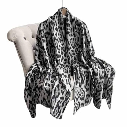 Xyueanlo Scarfs for Women Lightweight Scarves Fashion Print Floral Pattern Head Scarf Wraps Shawls - color: Grey Black