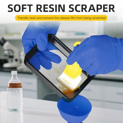 YIBECO 11pcs UV Resin 3D Printer Must-Have Tools | Scrapers,Silicone Spatulas,Brushes for Resin Transfer Cleaning and Protection Release FEP Film Vat Tank (11PCS) - size: 11PCS
