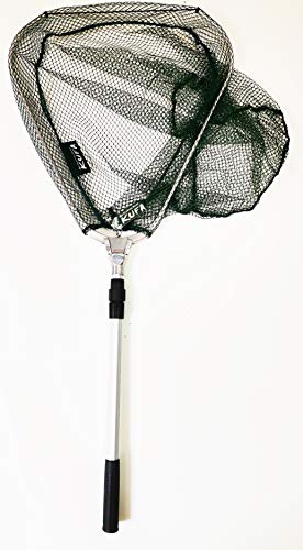 Zaltana Telescope Landing nets (Hoop:23x24,Handle:27~47",Knotless Mesh)