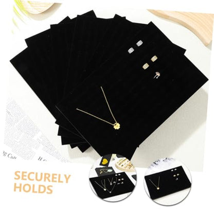 4pcs Black Sponge Organizer Box Inserts Soft Jewelry Display Cushion for Multifunctional Storage for Nail Art Accessories and Small Items Elegant Design for Easy Access