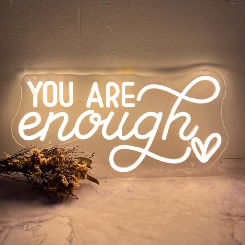 You Are Enough Neon Sign Led Light Sign for Wall Decor - color: You Are Enough