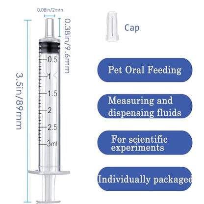 10 Pack 3ml Syringe for Liquid,Syringe Without Needle,Sterile Individually Packed - size: 3ml-10pcs