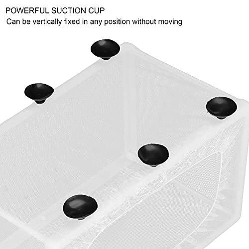 Aquarium Fish Breeder Box Isolation Hatchery with Detachable Frame Locking Feet and Powerful Suction Cup for Fish Fry Hatching Pairing Reproduction and Tank Separation (L) - size: L