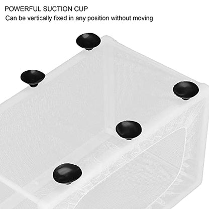 Aquarium Fish Breeder Box Isolation Hatchery with Detachable Frame Locking Feet and Powerful Suction Cup for Fish Fry Hatching Pairing Reproduction and Tank Separation (L) - size: L
