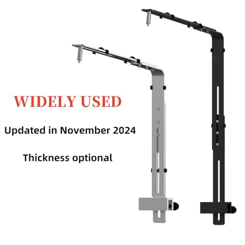 YOUTHINK Fish Container Light Bracket, Aluminum Alloy Aquarium Light Holder Professional Adjustable Height Lamp Stand for Hanging Lamp (Black) - color: Black