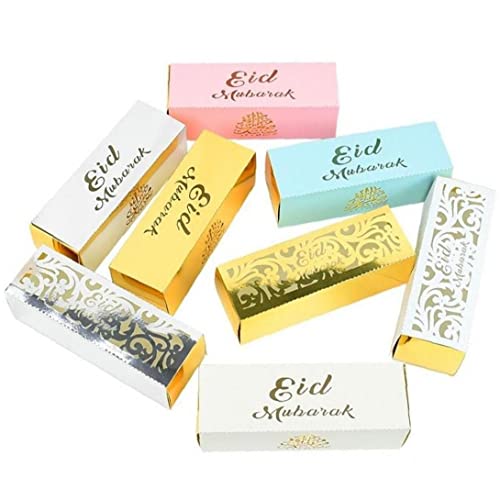 Candy Bar Wrapper 10pcs/Set Eid Mubarak Chocolate Box for Islam Muslim Party Favors Kareem Gift Mixed Color