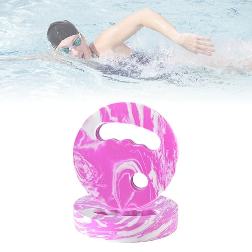 Menolana Water Exercise Discs Pool Resistance, Swim Discs Lightweight Buoyancy EVA Foam Aerobic Equipment for Water Workout Beach Pool - color: Pink White