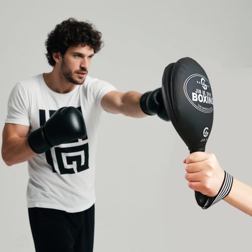 Boxing Paddles, Boxing Pads, Two-Panel Target, Louder Impact Sound | Strike Pads Punching Paddles for MMA Martial Arts,2 Pack - color: Black