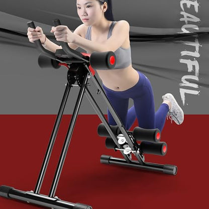 Ab Workout Equipment,Health & Fitness Foldable Hyperextension Roman Chair Full Body Workout for Home Gym, Strength Training Exercise Equipment for Body Shaping, Foldable Waist Trainer Suitable for Beginner